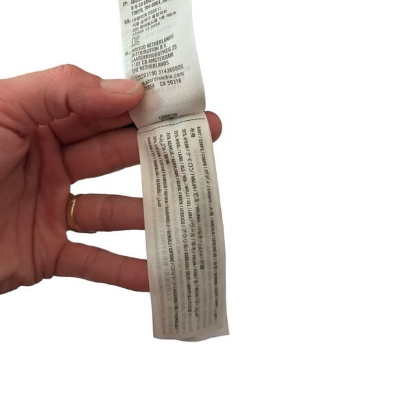 Abercrombie & Fitch Cable Knit Wool Blend Crew Neck Pullover Sweater Gray Medium - Picture 3 of 9